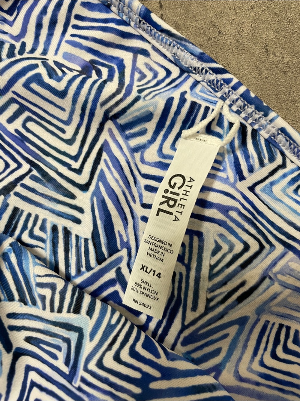 Athleta Girl Reversible Palm Oasis Bikini Swim Bottoms size XL/14 - Picture 7 of 7